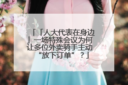 「人大代表在身边」一场特殊会议为何让多位外卖骑手主动“放下订单”？