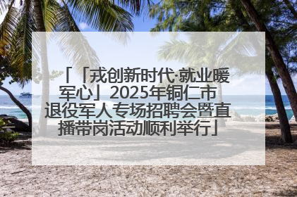 「戎创新时代·就业暖军心」2025年铜仁市退役军人专场招聘会暨直播带岗活动顺利举行