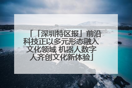 「深圳特区报」前沿科技正以多元形态融入文化领域 机器人数字人齐创文化新体验
