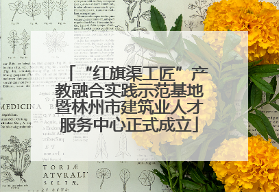 “红旗渠工匠”产教融合实践示范基地暨林州市建筑业人才服务中心正式成立