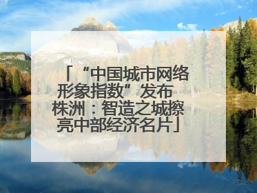 “中国城市网络形象指数”发布 株洲：智造之城擦亮中部经济名片