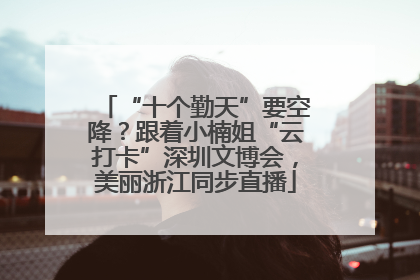 “十个勤天”要空降？跟着小楠姐“云打卡”深圳文博会，美丽浙江同步直播