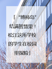 “博柿岛”结满智慧果！松江这所学校的学生在校园里探险