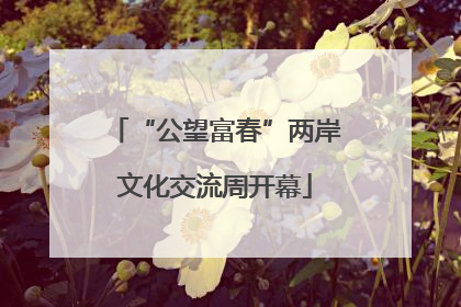 “公望富春”两岸文化交流周开幕