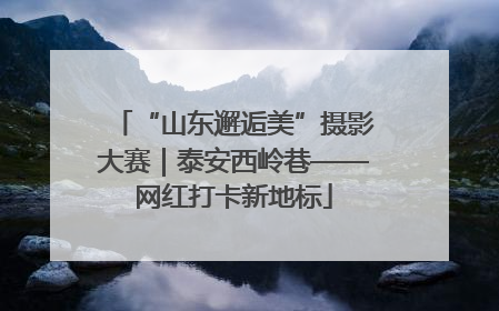 “山东邂逅美”摄影大赛｜泰安西岭巷——网红打卡新地标