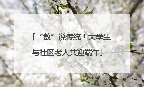 “数”说传统！大学生与社区老人共迎端午