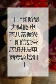 “新阶聚力赋能·电商共富振兴”阳信县劳店镇开展电商专题培训