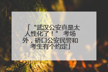 “武汉公安真是太人性化了！” 考场外，硚口公安民警和考生有个约定