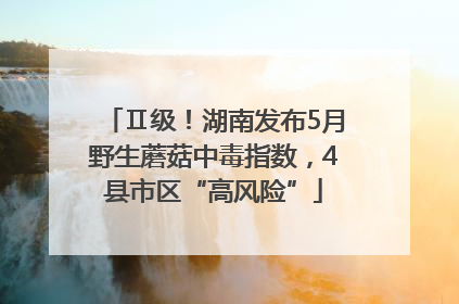 Ⅱ级！湖南发布5月野生蘑菇中毒指数，4县市区“高风险”