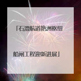 石澧航道艳洲枢纽船闸工程迎新进展