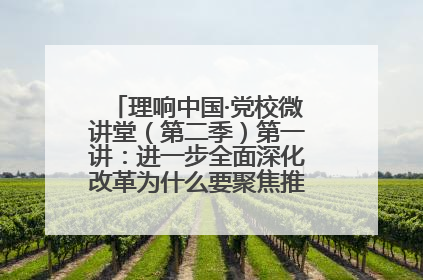 理响中国·党校微讲堂（第二季）第一讲：进一步全面深化改革为什么要聚焦推进中国式现代化