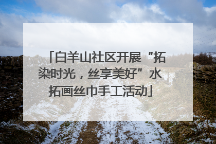 白羊山社区开展“拓染时光，丝享美好”水拓画丝巾手工活动