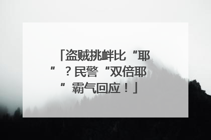 盗贼挑衅比“耶”？民警“双倍耶”霸气回应！