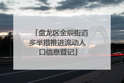 盘龙区金辰街道多举措推进流动人口信息登记