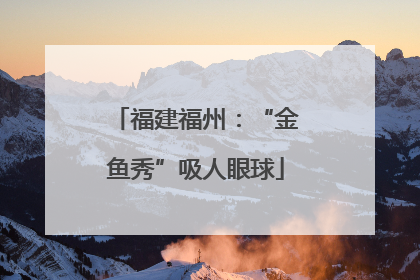福建福州：“金鱼秀”吸人眼球