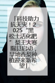科技助力抗天灾！2025“黑松土活化肥”梨王大赛隰县启动，旱地香梨种植迎来新希望