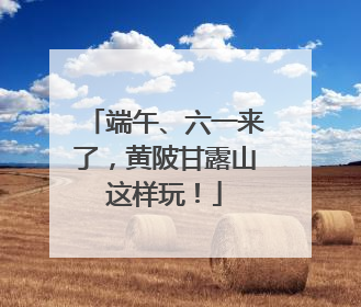 端午、六一来了，黄陂甘露山这样玩！