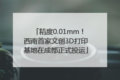 精度0.01mm！西南首家文创3D打印基地在成都正式投运