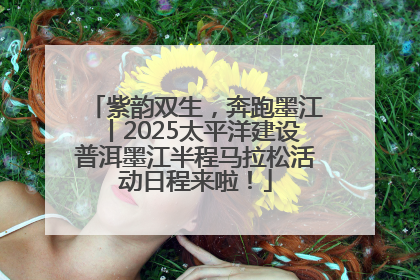 紫韵双生，奔跑墨江丨2025太平洋建设普洱墨江半程马拉松活动日程来啦！