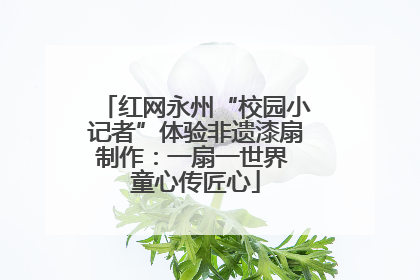 红网永州“校园小记者”体验非遗漆扇制作：一扇一世界 童心传匠心
