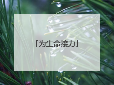 为生命接力