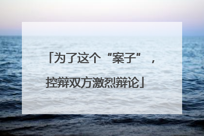 为了这个“案子”，控辩双方激烈辩论