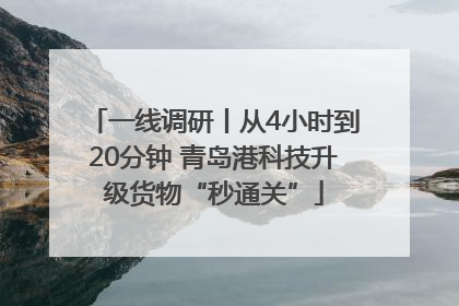 一线调研丨从4小时到20分钟 青岛港科技升级货物“秒通关”