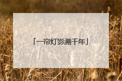 一帘灯影溯千年