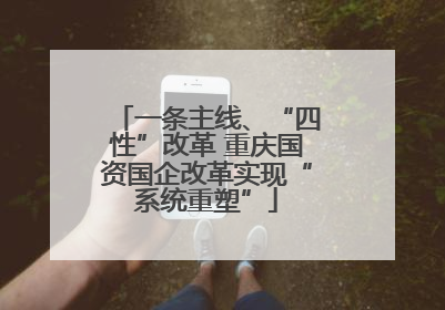 一条主线、“四性”改革 重庆国资国企改革实现“系统重塑”