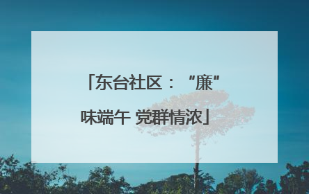 东台社区：“廉”味端午 党群情浓
