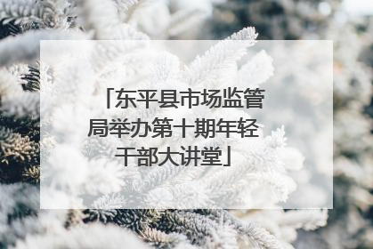 东平县市场监管局举办第十期年轻干部大讲堂