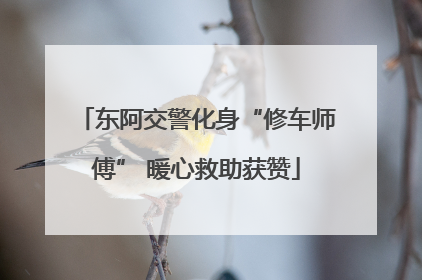 东阿交警化身“修车师傅” 暖心救助获赞