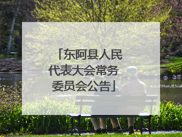 东阿县人民代表大会常务委员会公告