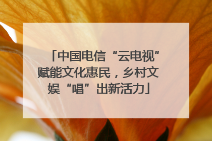 中国电信“云电视”赋能文化惠民，乡村文娱“唱”出新活力