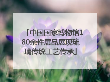 中国国家博物馆180余件展品展现琉璃传统工艺传承