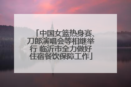 中国女篮热身赛、刀郎演唱会等相继举行 临沂市全力做好住宿餐饮保障工作