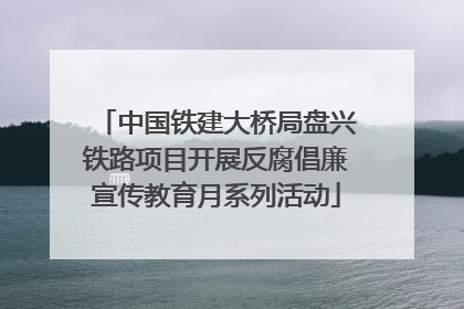 中国铁建大桥局盘兴铁路项目开展反腐倡廉宣传教育月系列活动