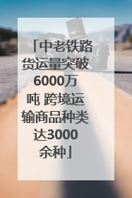 中老铁路货运量突破6000万吨 跨境运输商品种类达3000余种