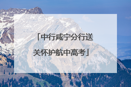 中行咸宁分行送关怀护航中高考