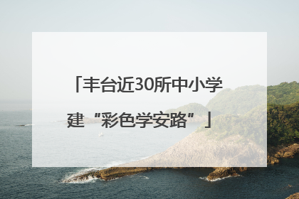 丰台近30所中小学建“彩色学安路”
