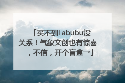 买不到Labubu没关系！气象文创也有惊喜，不信，开个盲盒→