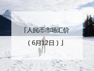 人民币市场汇价（6月12日）