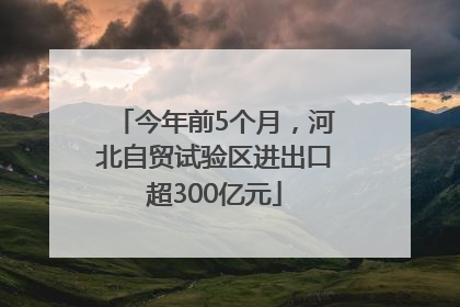 今年前5个月，河北自贸试验区进出口超300亿元