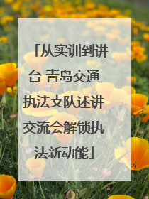 从实训到讲台 青岛交通执法支队述讲交流会解锁执法新动能