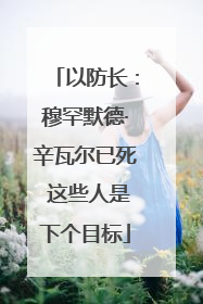 以防长：穆罕默德·辛瓦尔已死 这些人是下个目标