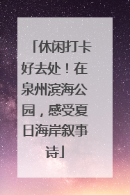 休闲打卡好去处！在泉州滨海公园，感受夏日海岸叙事诗