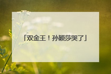 双金王！孙颖莎哭了