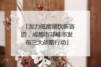 发力低度潮饮新赛道，成都市邛崃市发布三大战略行动