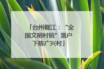 台州椒江：“全国文明村镇”落户下陈广兴村