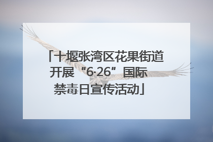 十堰张湾区花果街道开展“6·26”国际禁毒日宣传活动